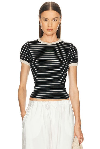 Cotton Stripe Classic Short Sleeve Tee