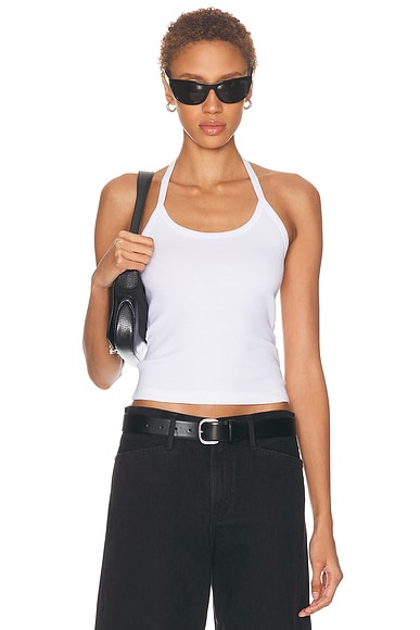 Cotton Rib Halter Top