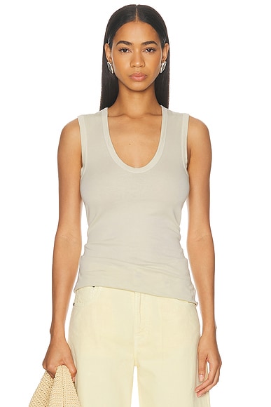 Supima Cotton Essential Sleeveless U Neck Tank Top