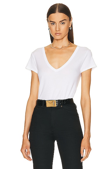 Shop Enza Costa Perfect V Top In White