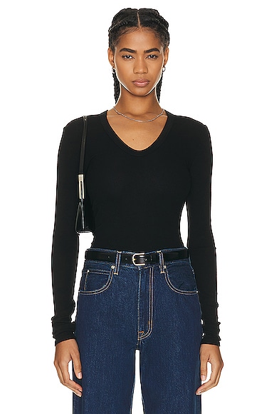 Rib Bold Long Sleeve Top