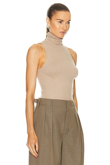 ENZA COSTA CASHMERE HALTER TURTLENECK TOP 