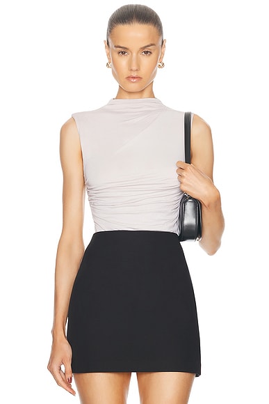 Enza Costa Sleeveless Twist Top in Salt