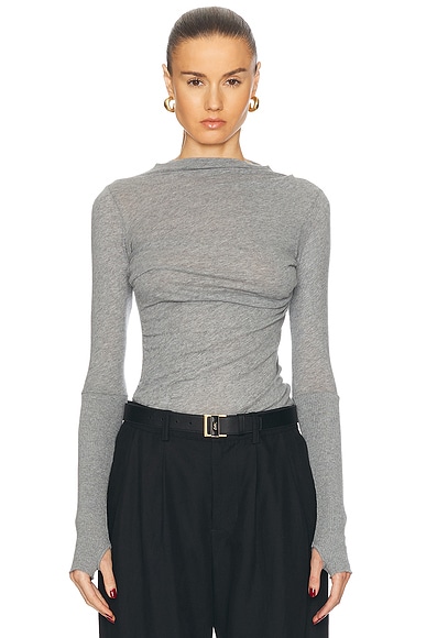 Keyhole turtleneck top shop