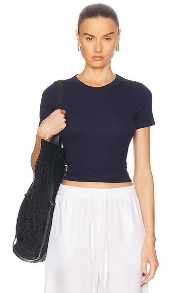 Silk Knit Essential Short Sleeve Tee