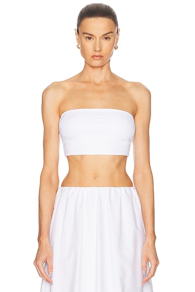 Enza Costa Essential Bandeau Top in White