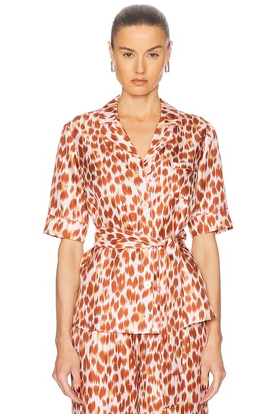 Tlemeda Pajama Top in Fauve Acajou