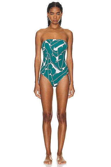 Shop Eres Alligator One Piece Swimsuit In Imprime Bananiers Jungle