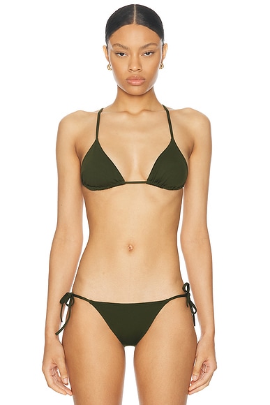 ERES Mouna Duni Swim Top in Moss Green