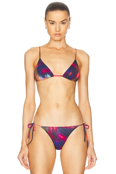 ERES Spatiale Swim Top in Imprime Boreale