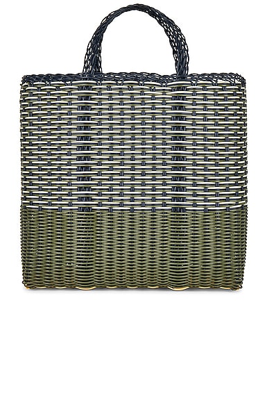 Eres Panier Tote Bag In Olive Noire