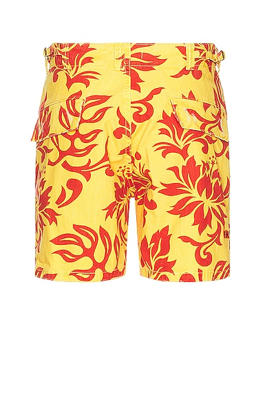 Shop Erl Unisex Printed Shorts Woven In  Tropical Flowers