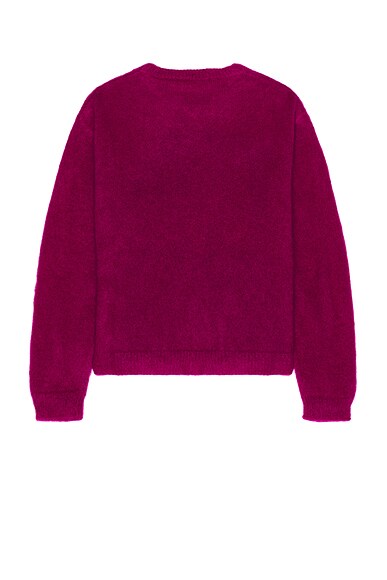 ERL Unisex Kiss Mohair Intarsia Sweater Knit in Purple | Smart Closet