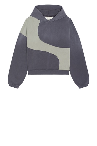 ERL Wave Hoodie Knit in Dark Grey