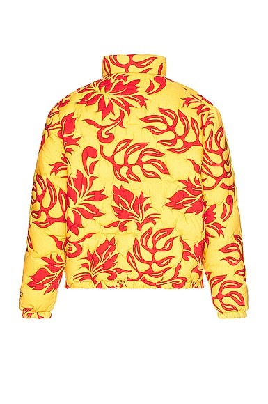 Shop Erl Unisex Printed Quilted Puffer Woven In  Tropical Flowers
