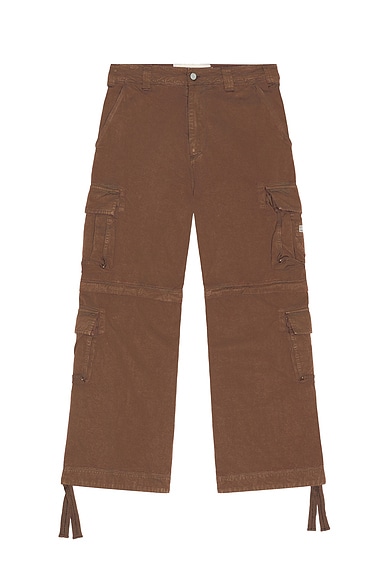 ERL Zip-Off Cargo Pants Woven in Brown