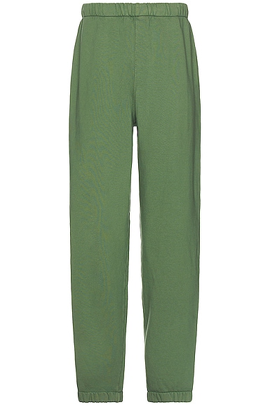 Shop Erl Unisex Fleece Sweatpants Knit In Green