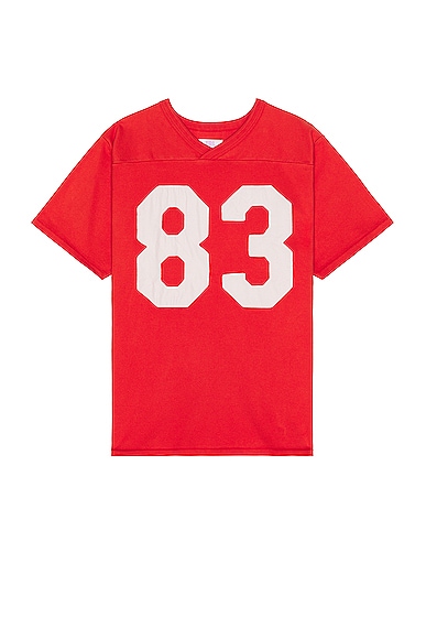 ERL Unisex Football Shirt Knit in Red