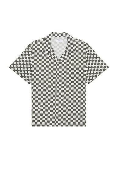 Shop Erl Printed Hawaiian Shirt Woven In Checker
