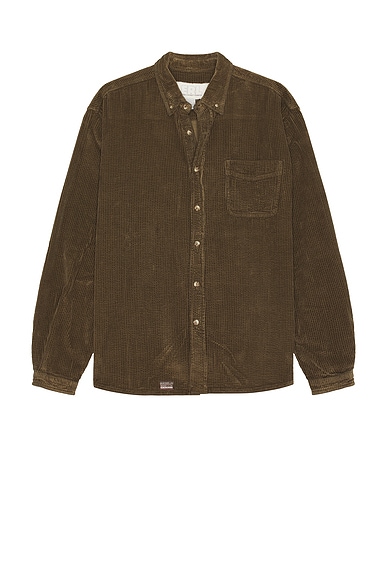 ERL Unisex Corduroy Shirt Woven in Brown | FWRD