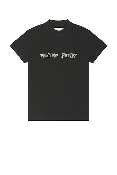 ERL Wanna Party T-Shirt Knit in Black