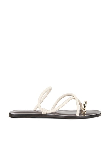 Laurie Flat in Ivory Nappa
