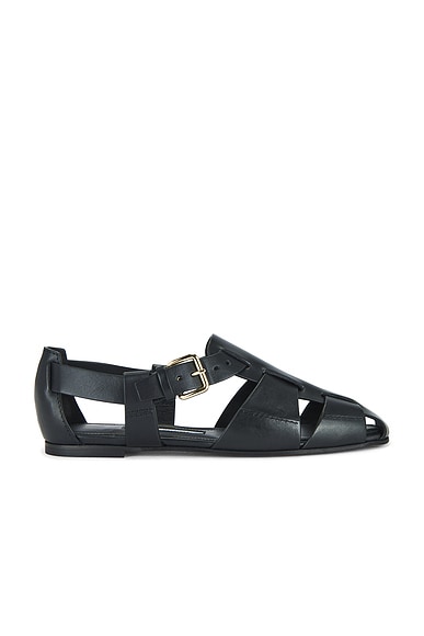 Emme Parsons Ernest Sandal in Black Calf
