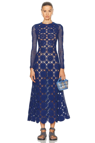 Shop Escvdo Jules Maxi Dress In Electric Blue