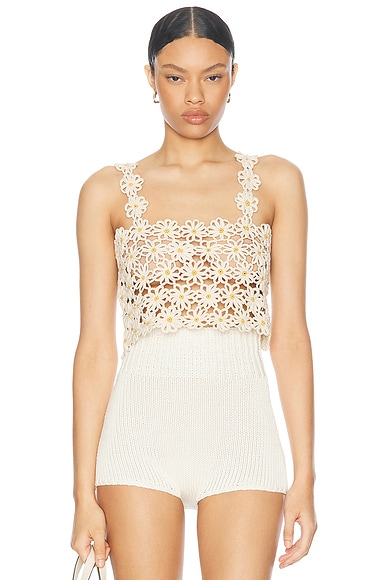 ESCVDO Malu Top in Ivory
