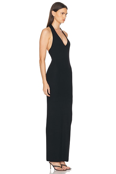 Éterne Halter Maxi Dress In Black