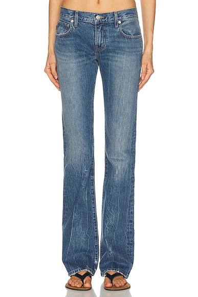 Eterne Low Rise Bootcut Leg in Medium Indigo