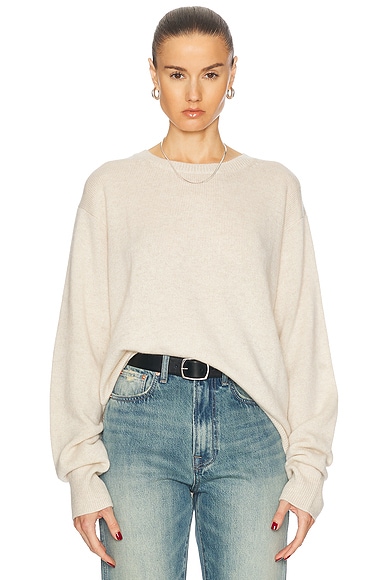 Eterne James Cashmere Sweater in Oatmeal