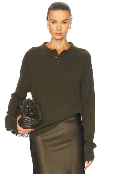 NILI LOTAN Callie Zip Up Hoodie in Army Green | FWRD