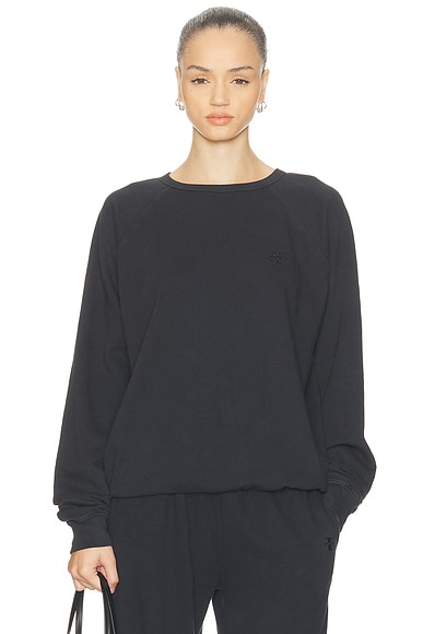Oversized Lightweight French Terry Raglan Sweatshirt