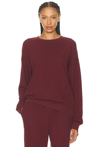 Oversized Lightweight French Terry Crewneck Sweatshirt