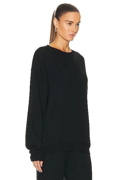 Shop Éterne Oversized Crewneck Sweatshirt In Black