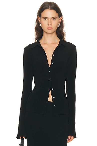 Eterne for FWRD Charlie Matte Jersey Top in Black