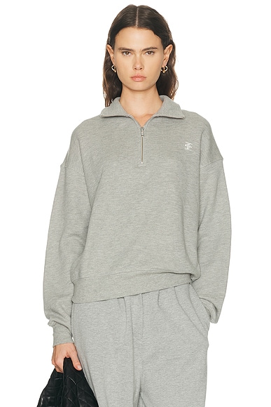 Oversized Half Zip Sweatshirt