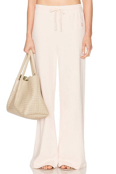 Eterne Drawstring Wide Leg Sweatpant in Dusty Pink