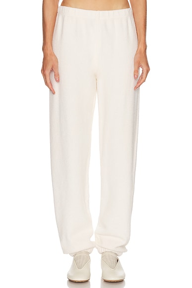 Eterne Classic Reverse French Terry Sweatpant in Cream