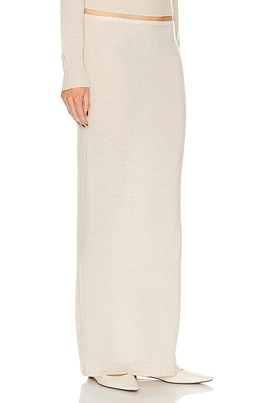Éterne Emma Cashmere Maxi Skirt In Oatmeal