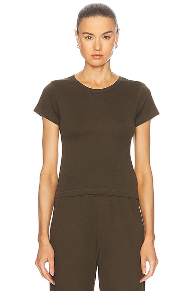 Eterne Short Sleeve Baby Tee in Moss