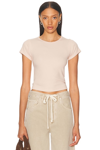 Eterne Short Sleeve Baby Tee in Dusty Pink