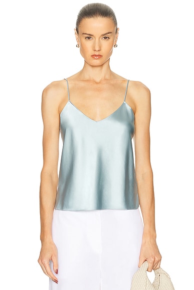 Eterne Mila Silk Camisole in Dusty Blue