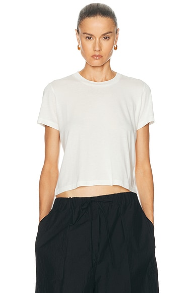 Eterne Short Sleeve Boxy Tee in Ivory