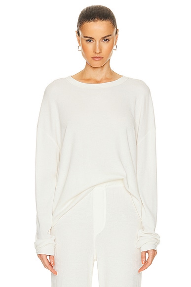 Eterne Oversized Thermal Top in Ivory