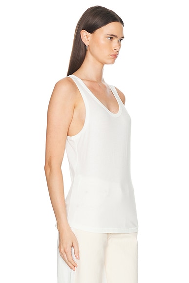 Shop Éterne Loose Tank Top In Ivory