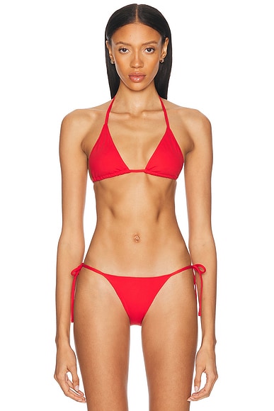 Isla Bikini Top in Poppy