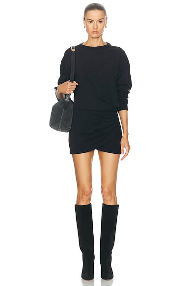 Ellery Kilkenny Frill Sleeve Mini Dress in Black FWRD