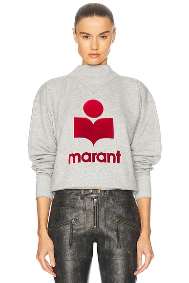 Isabel Marant Etoile Moby Sweatshirt in Grey & Red